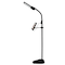 OttLite Black Dual Shade LED Floor Lamp with USB Charging Station